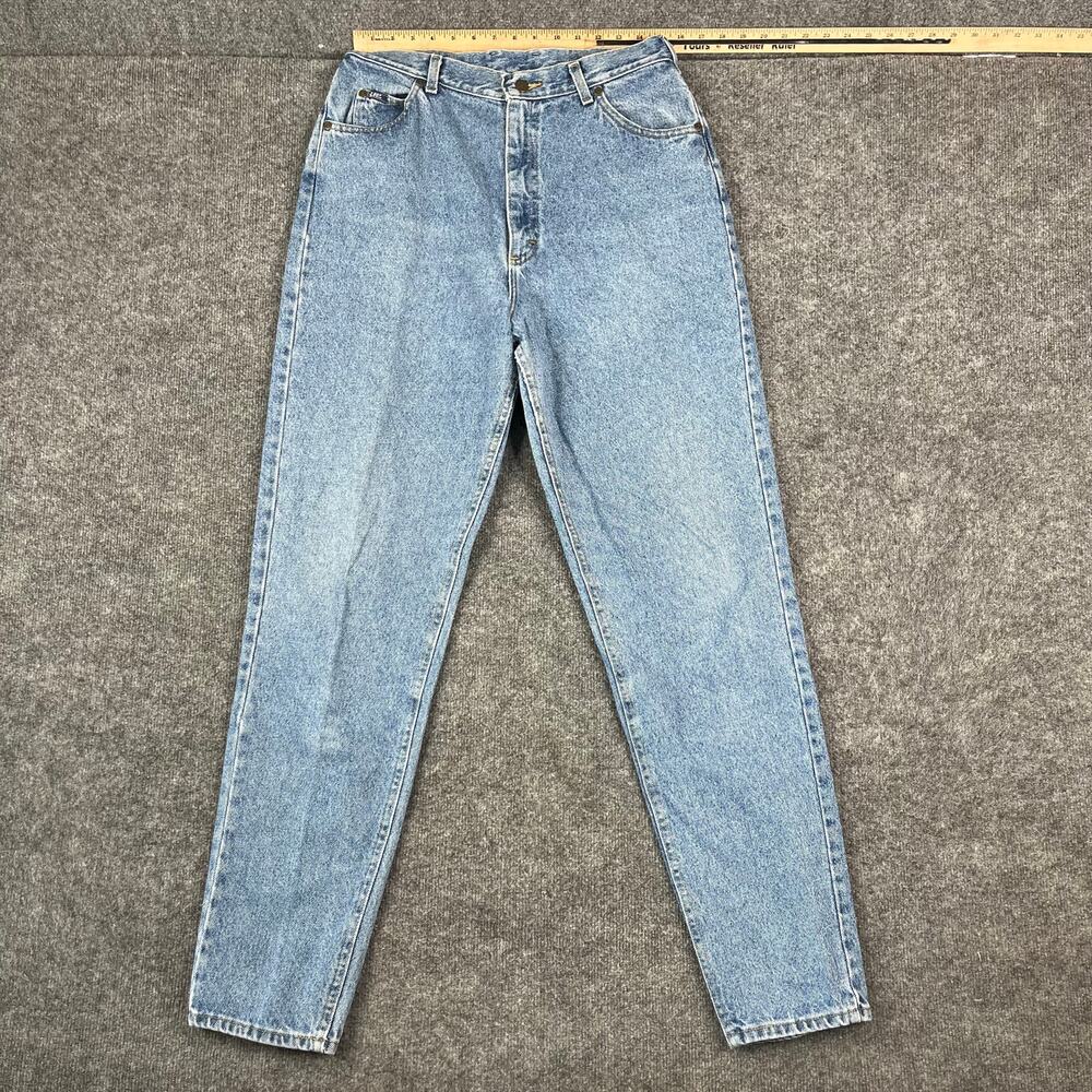 Lee Jeans Womens Size 16 Long Blue High Rise Tapered Vintage Mom Denim‎